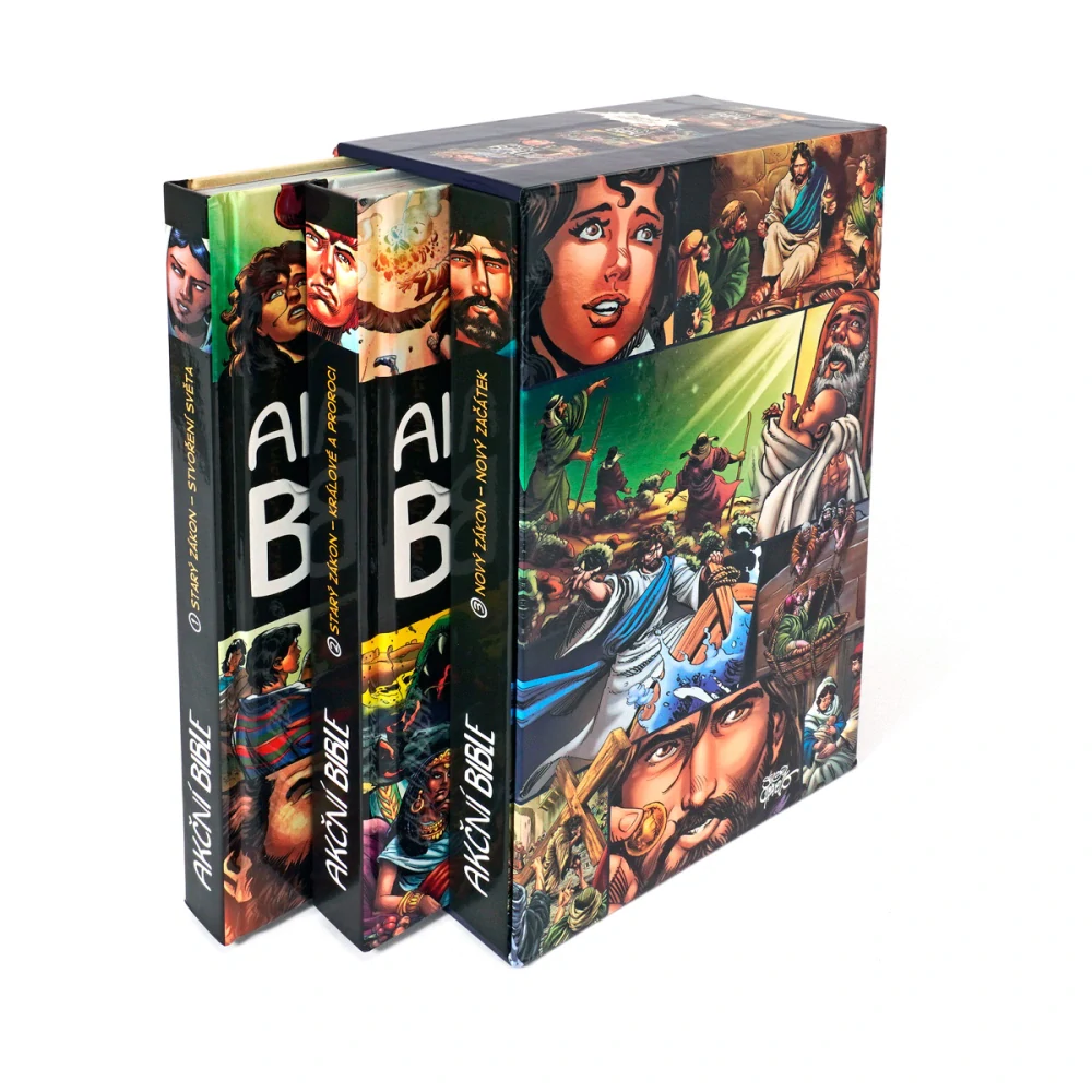 Komplet Akční Bible: Starý + Nový zákon v dárkovém boxu