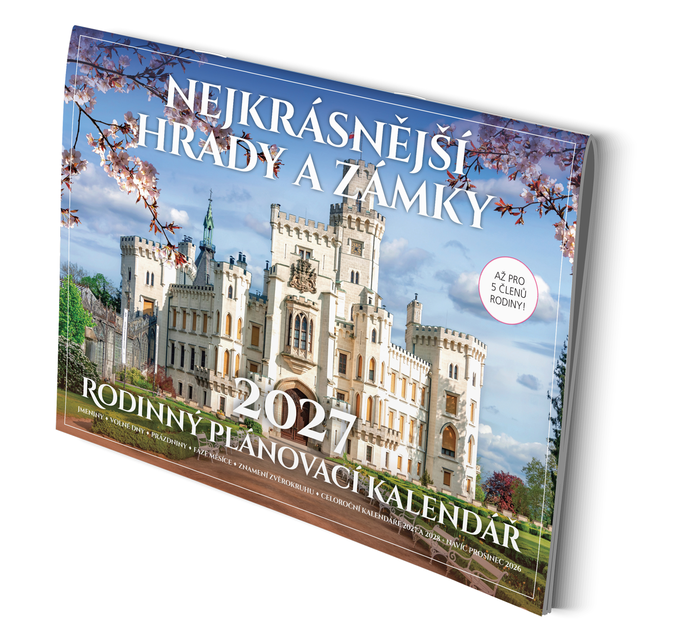 Rodinný plánovací kalendář na rok 2027 (Nejkrásnější hrady a zámky)