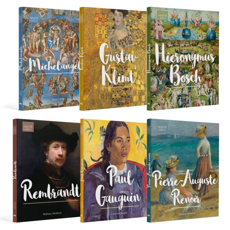 Komplet: Michelangelo, Klimt, Bosch, Rembrandt, Gauguin, Renoir