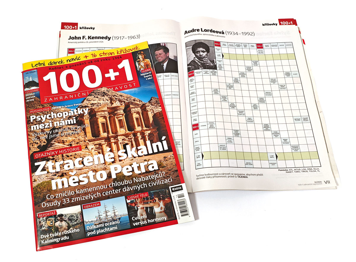 100+1 zahraniční zajímavost 14/2026 - Ztracené skalní město Petra + KŘÍŽOVKY