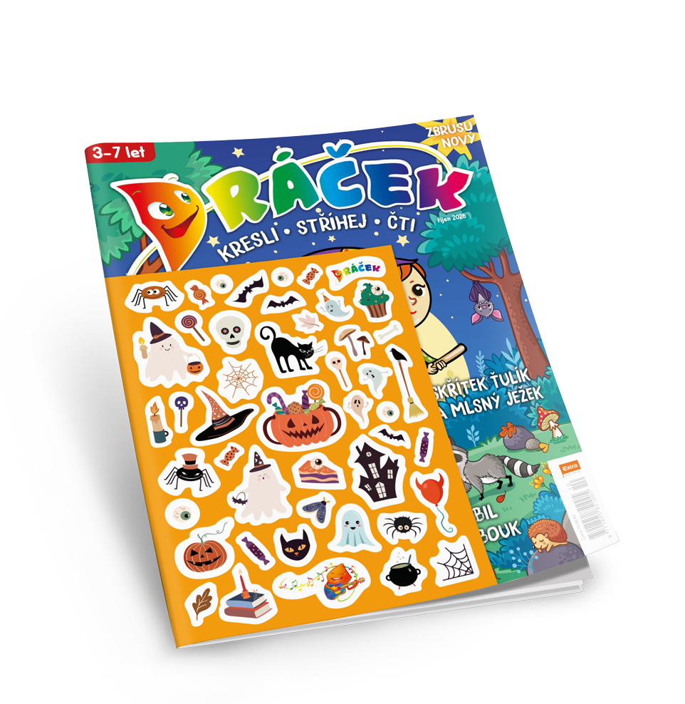 Dráček 10/2026 + samolepky