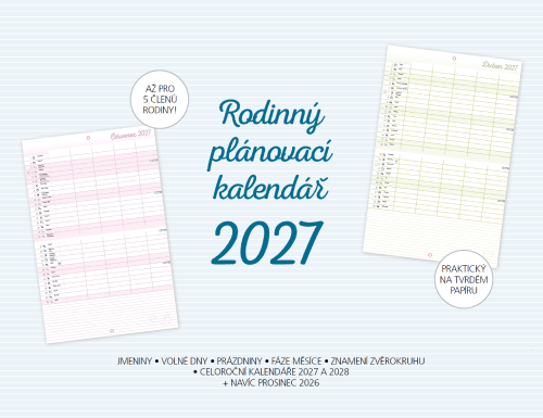 Rodinný plánovací kalendář na rok 2027