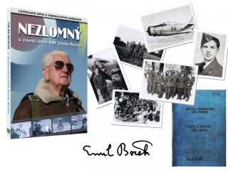 DVD Nezlomný - o životě letce RAF Emila Bočka - s vlastnoručním podpisem