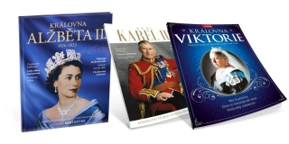 Komplet: Královna Alžběta II. (dárková kniha) + Král Karel III. + Královna Viktorie