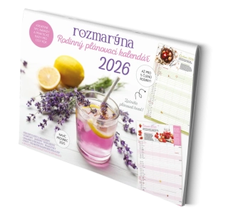 Rodinný plánovací kalendář na rok 2026 (Rozmarýna)