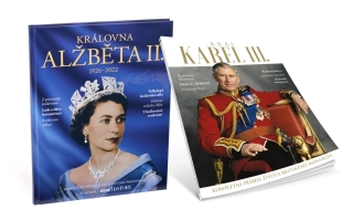 Komplet: Královna Alžběta II. (dárková kniha) + Král Karel III.
